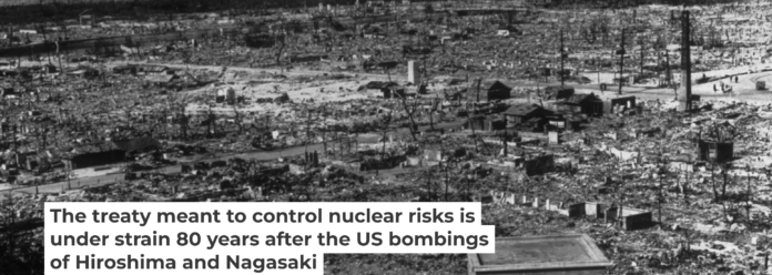 The city of Hiroshima was destroyed when the United States dropped atomic bomb “Little Boy” on Aug. 6, 1945. Hulton Archive/Getty Images